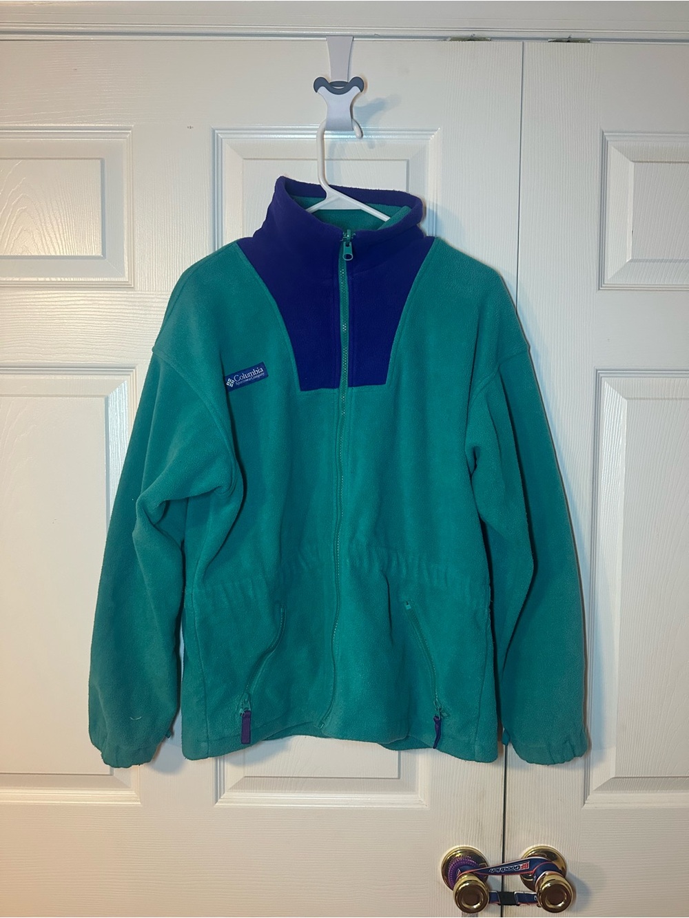 Vintage Columbia Fleece Jacket Teal Purple Women's Medium 14/16